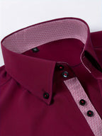 Men's Stylish  Long Sleeve Button-Up Shirt
