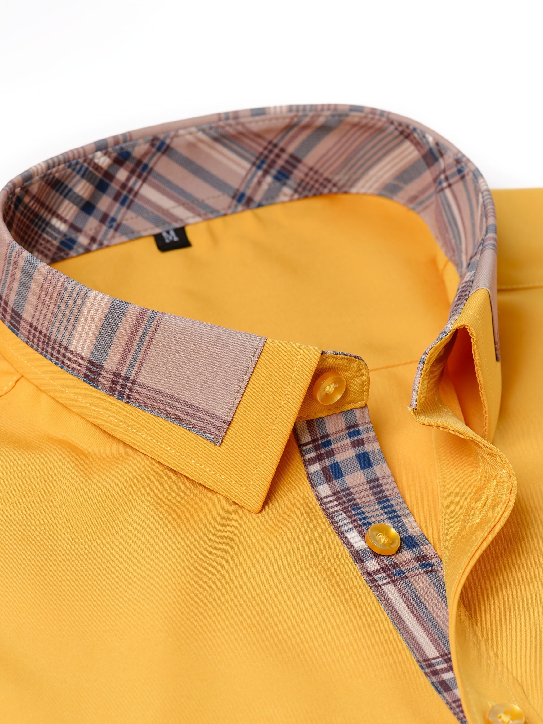 Men's Fashion Color Block Long Sleeve Casual Shirt