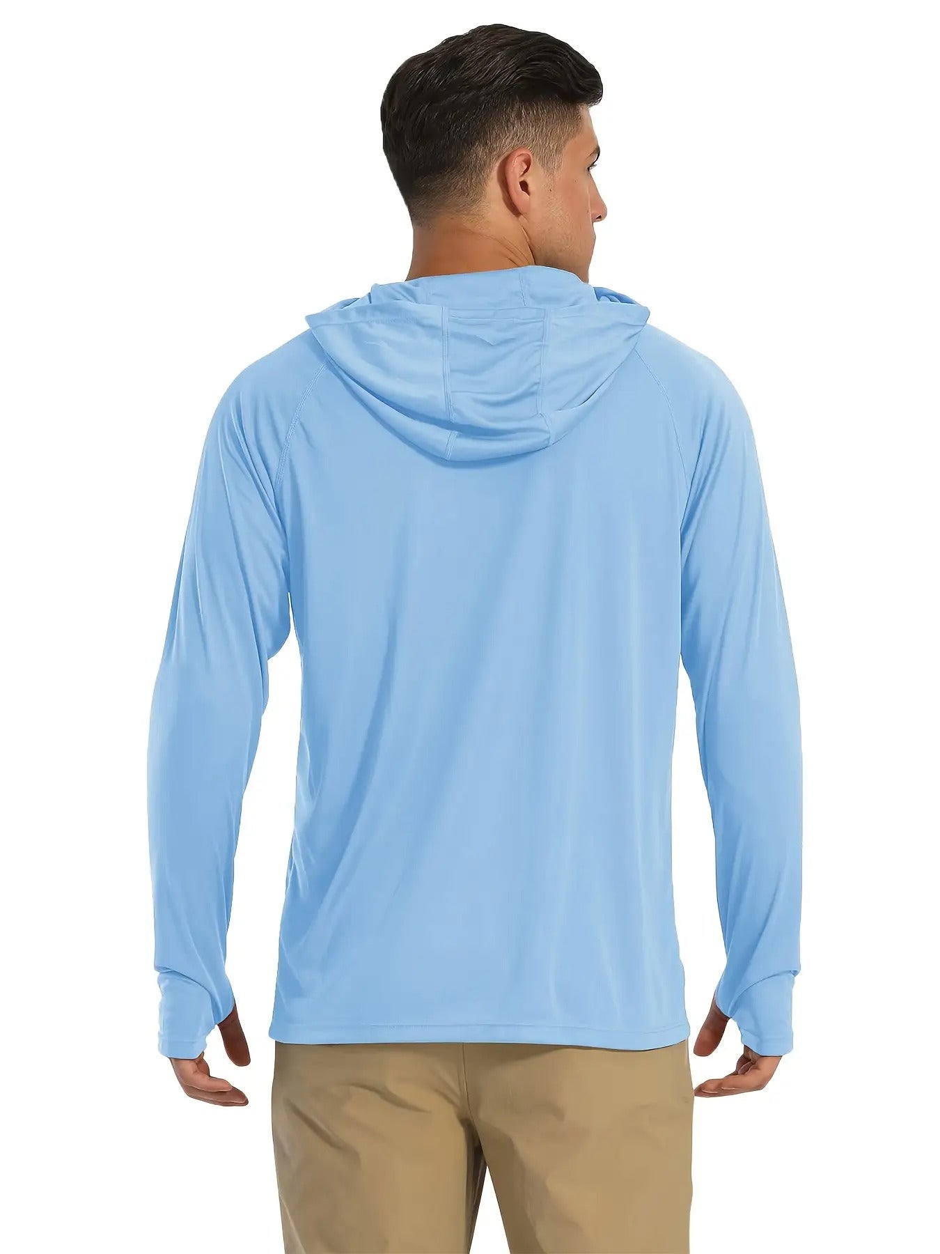 Men's Summer UPF 50+Long Sleeve Round Neck Sun Protection Pullover