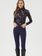Women's High Elastic Slim Equestrian Top