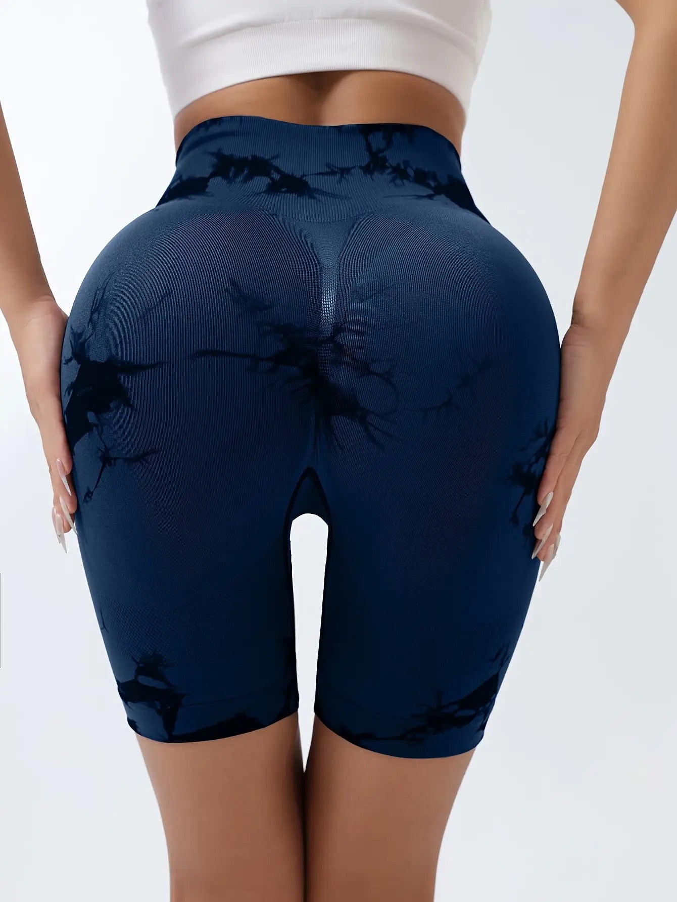 3pcs Women's Dyed Fitness Shorts
