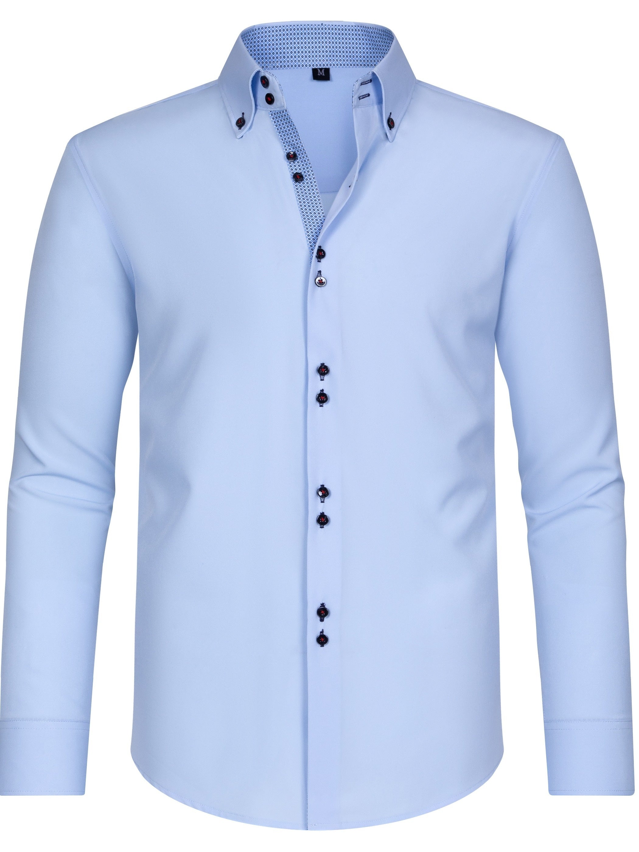 Men's Stylish  Long Sleeve Button-Up Shirt