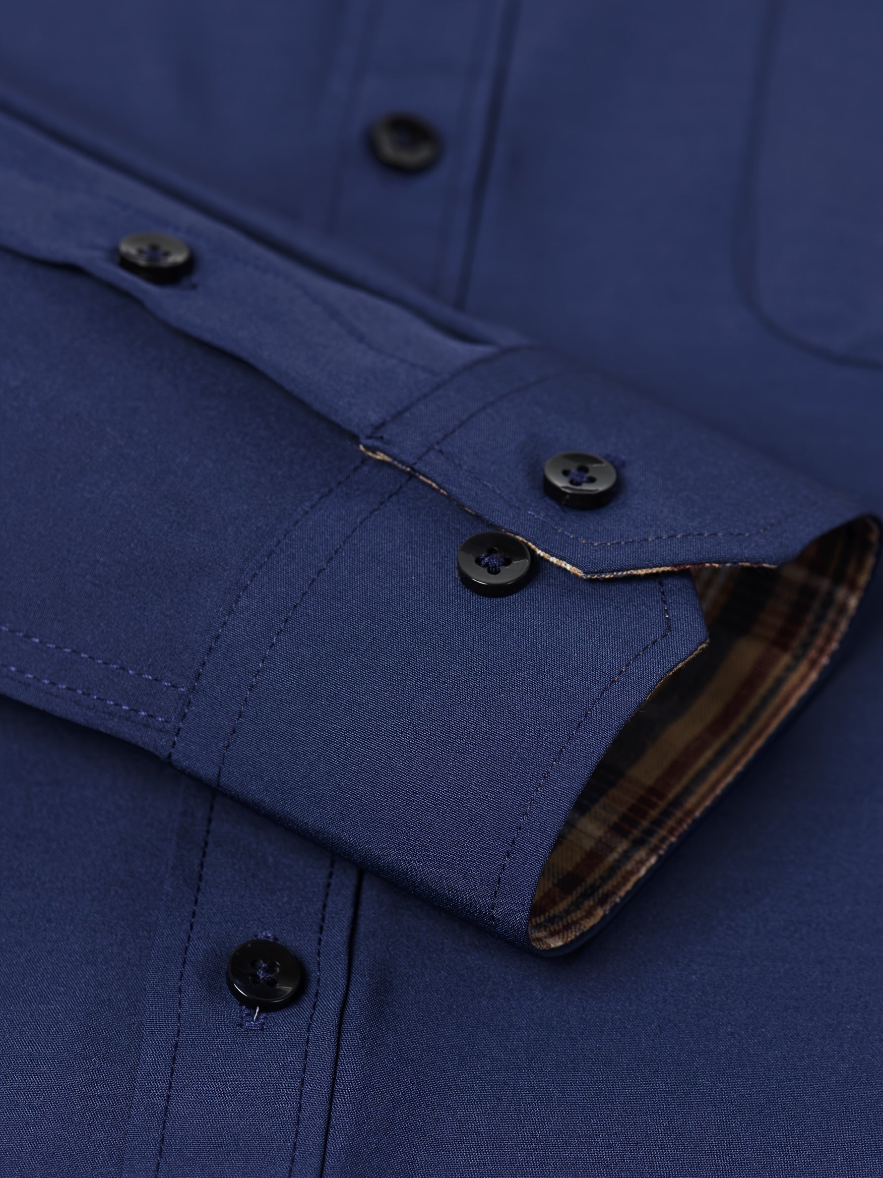 Men's Fashion Color Block Long Sleeve Casual Shirt