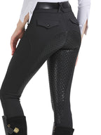 Equestrian Pants High Elastic Slim Fit Full Silicone Women's Riding Pants