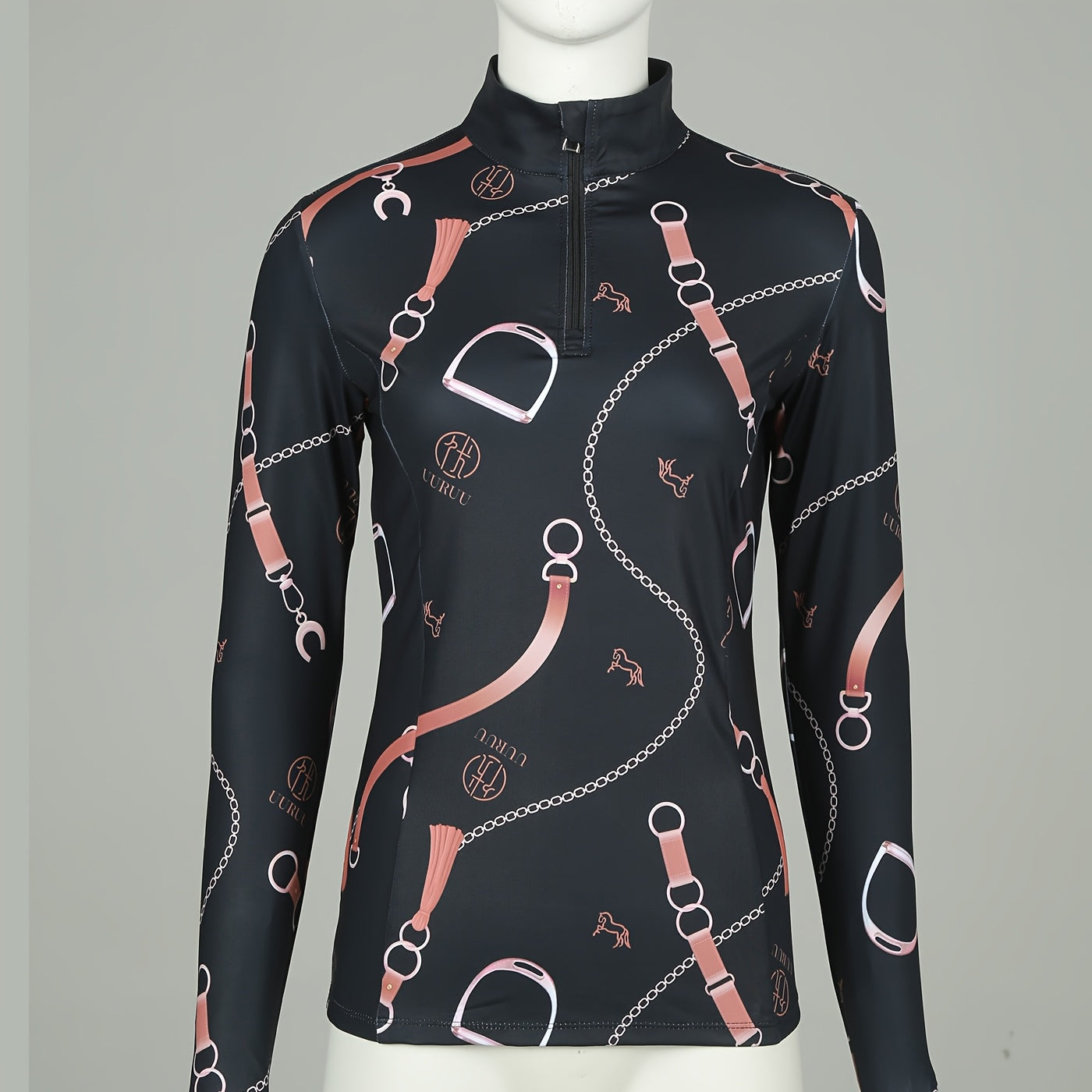 Women's High Elastic Slim Equestrian Top