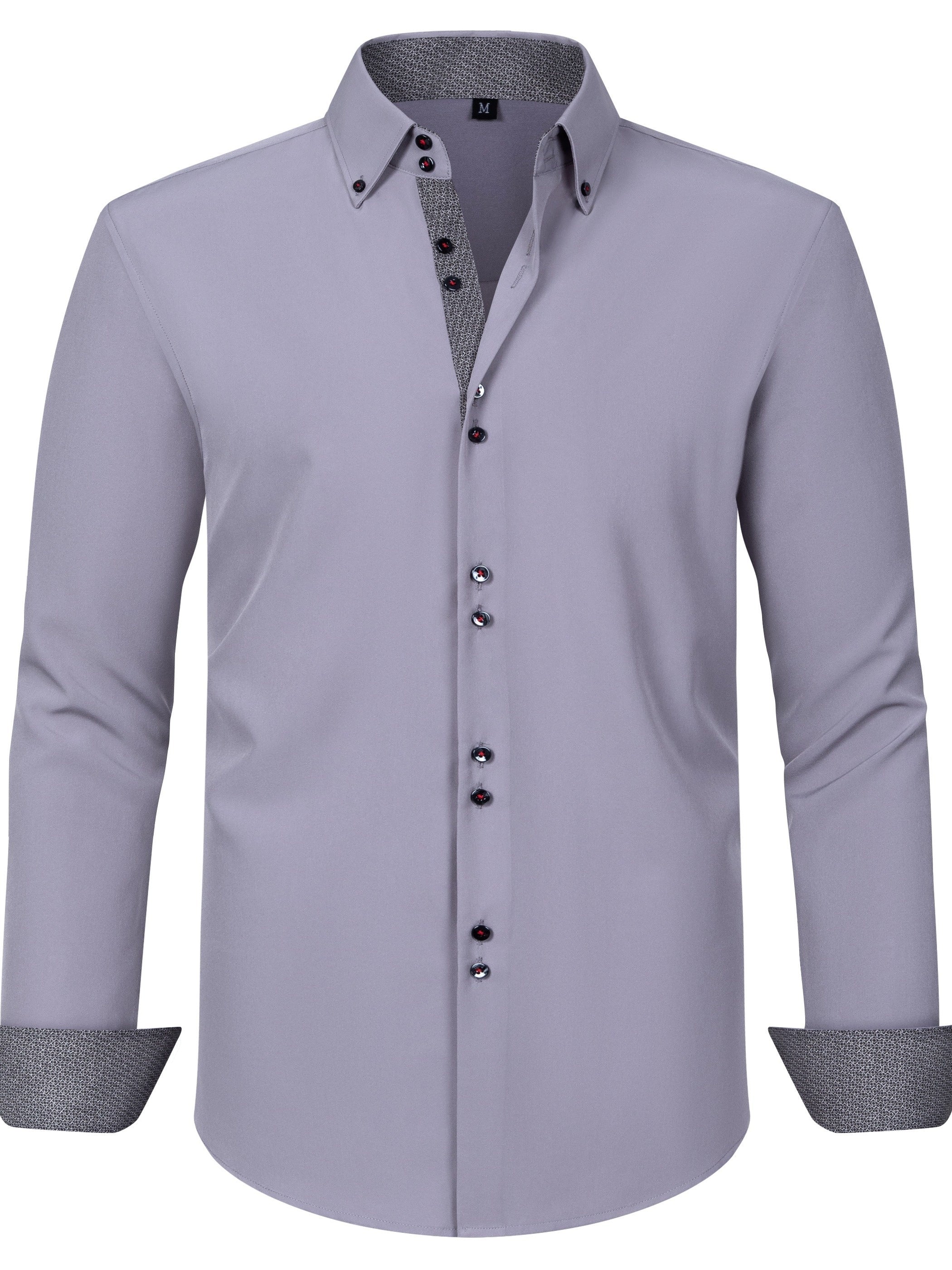 Men's Stylish  Long Sleeve Button-Up Shirt