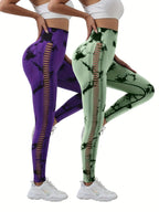 2pcs Women's High Waist Abdominal Control Yoga Pants