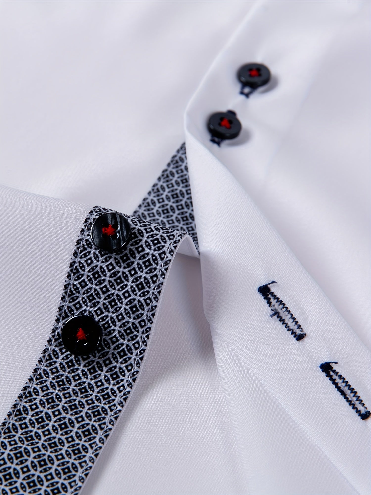 Men's Stylish  Long Sleeve Button-Up Shirt