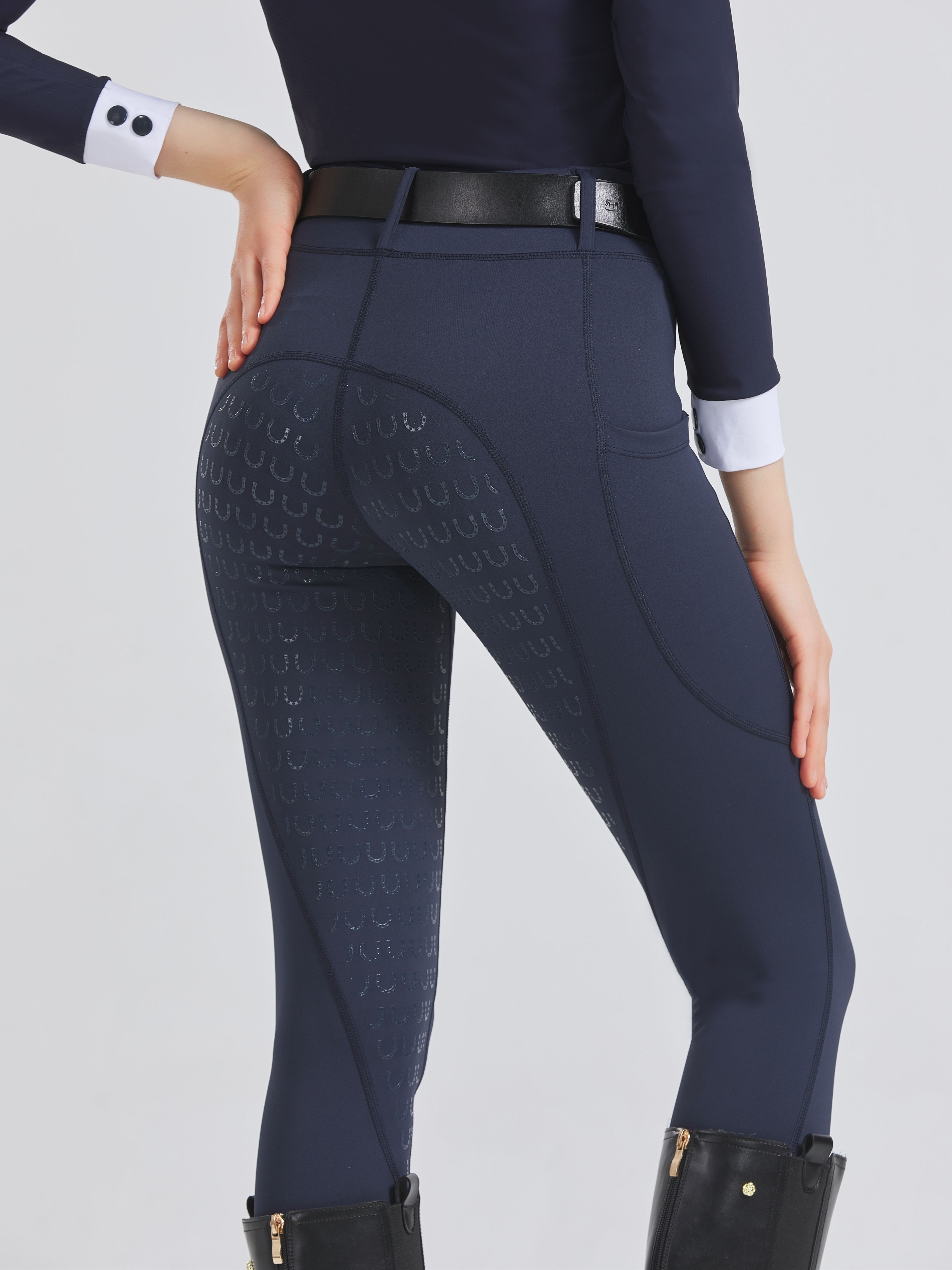 Professional Full Silicone Tight High Elastic Slim Equestrian Pants