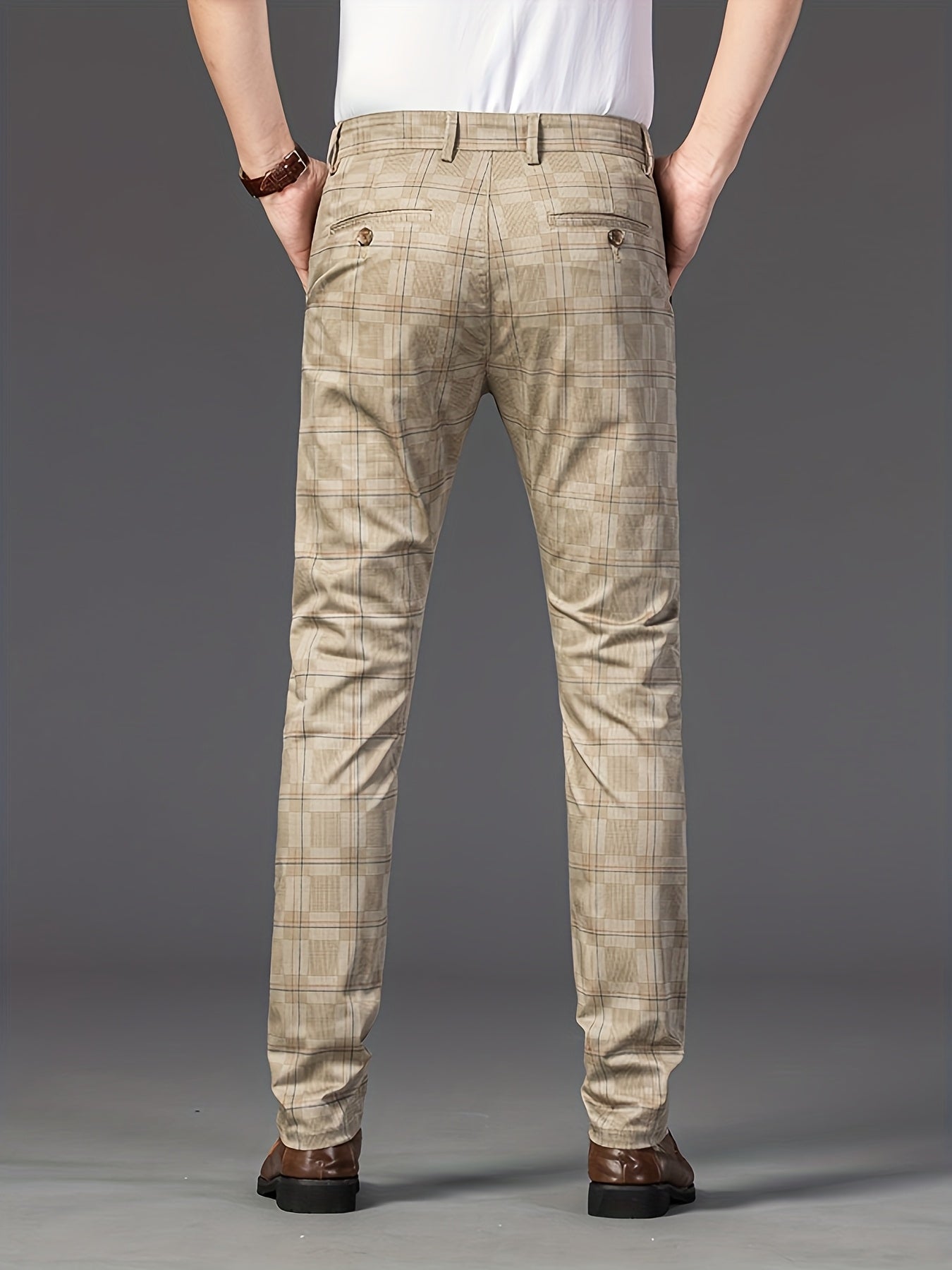 Men's Light Business Slim Casual Straight-leg Trousers