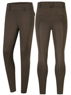 High Stretch Geometric-Pattern Women's Cropped Equestrian Tights