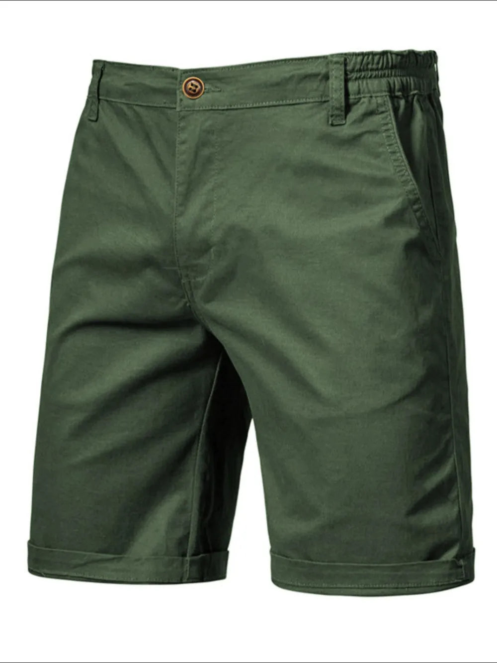 Trendsi comfortable bermuda shorts with pockets in olive green casual style