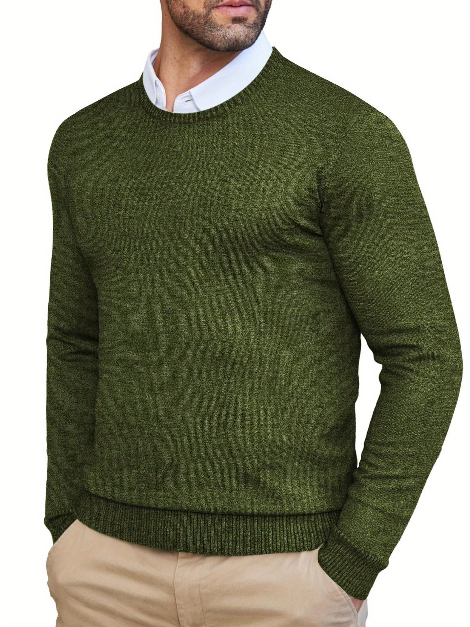 Men's Slim Fit Crew Neck Sweater
