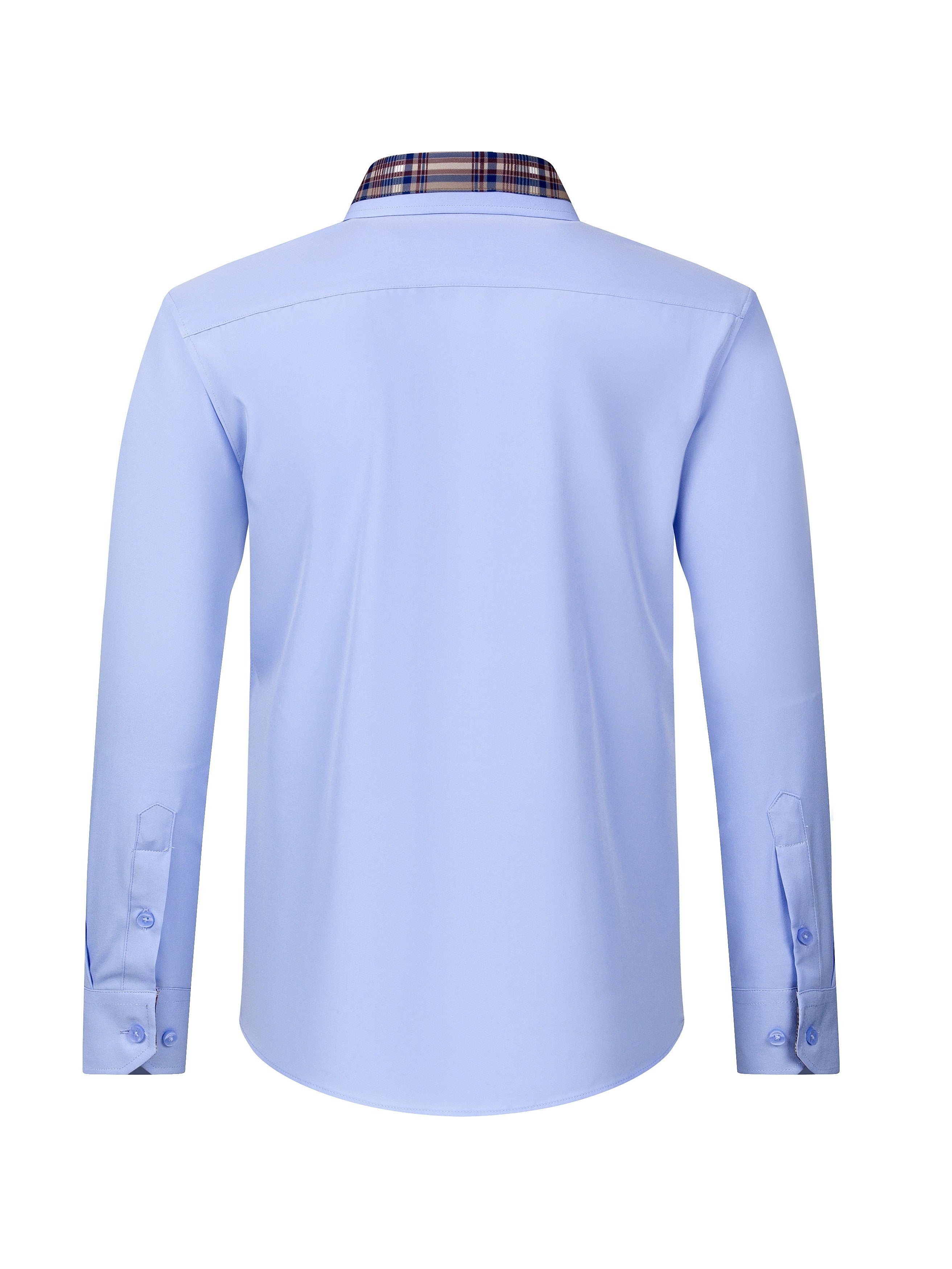 Men's Fashion Color Block Long Sleeve Casual Shirt