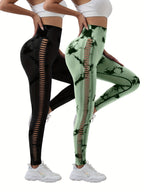 2pcs Women's High Waist Abdominal Control Yoga Pants
