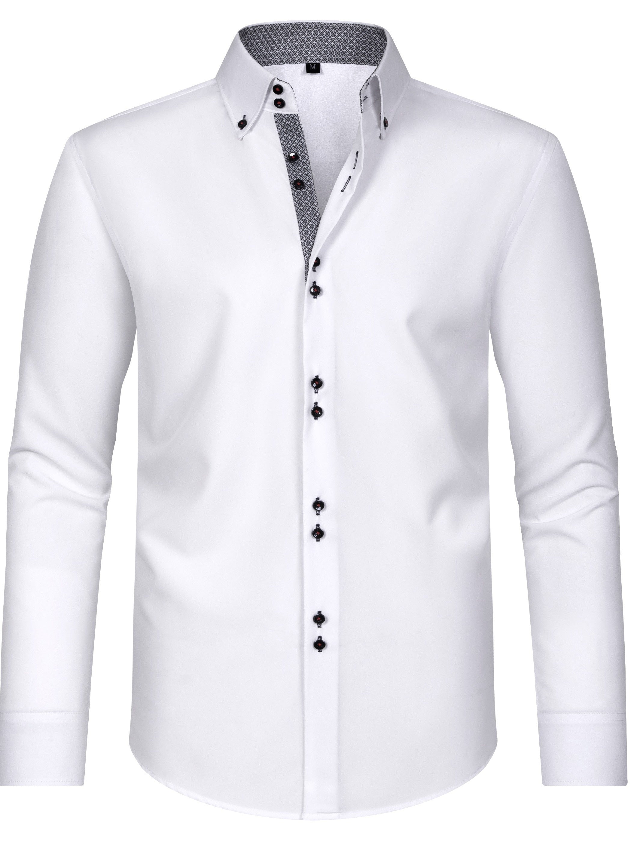 Men's Stylish  Long Sleeve Button-Up Shirt
