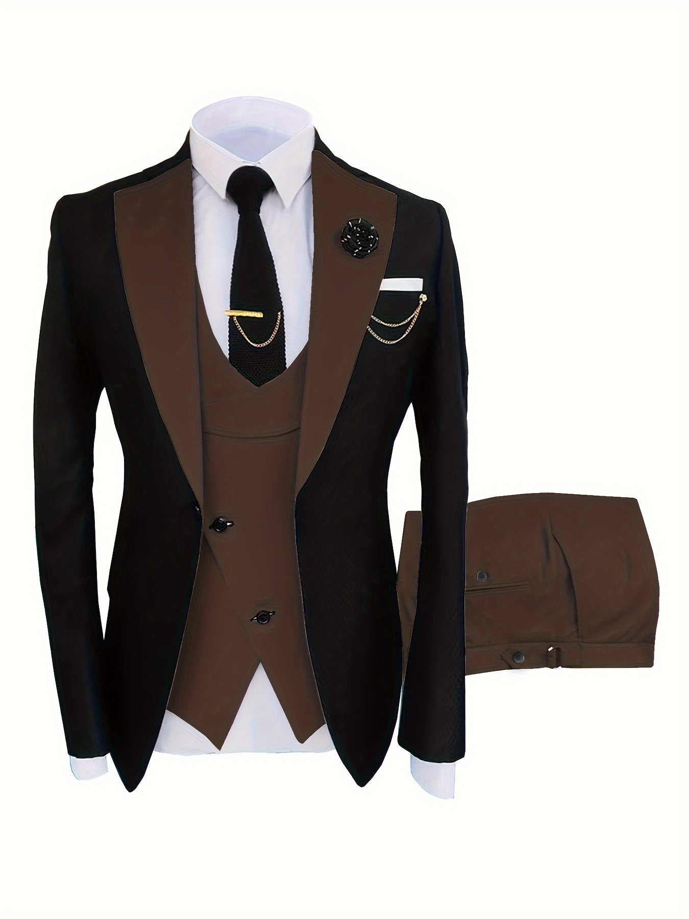 Men's 3pcs Suit for Groom And Best Man