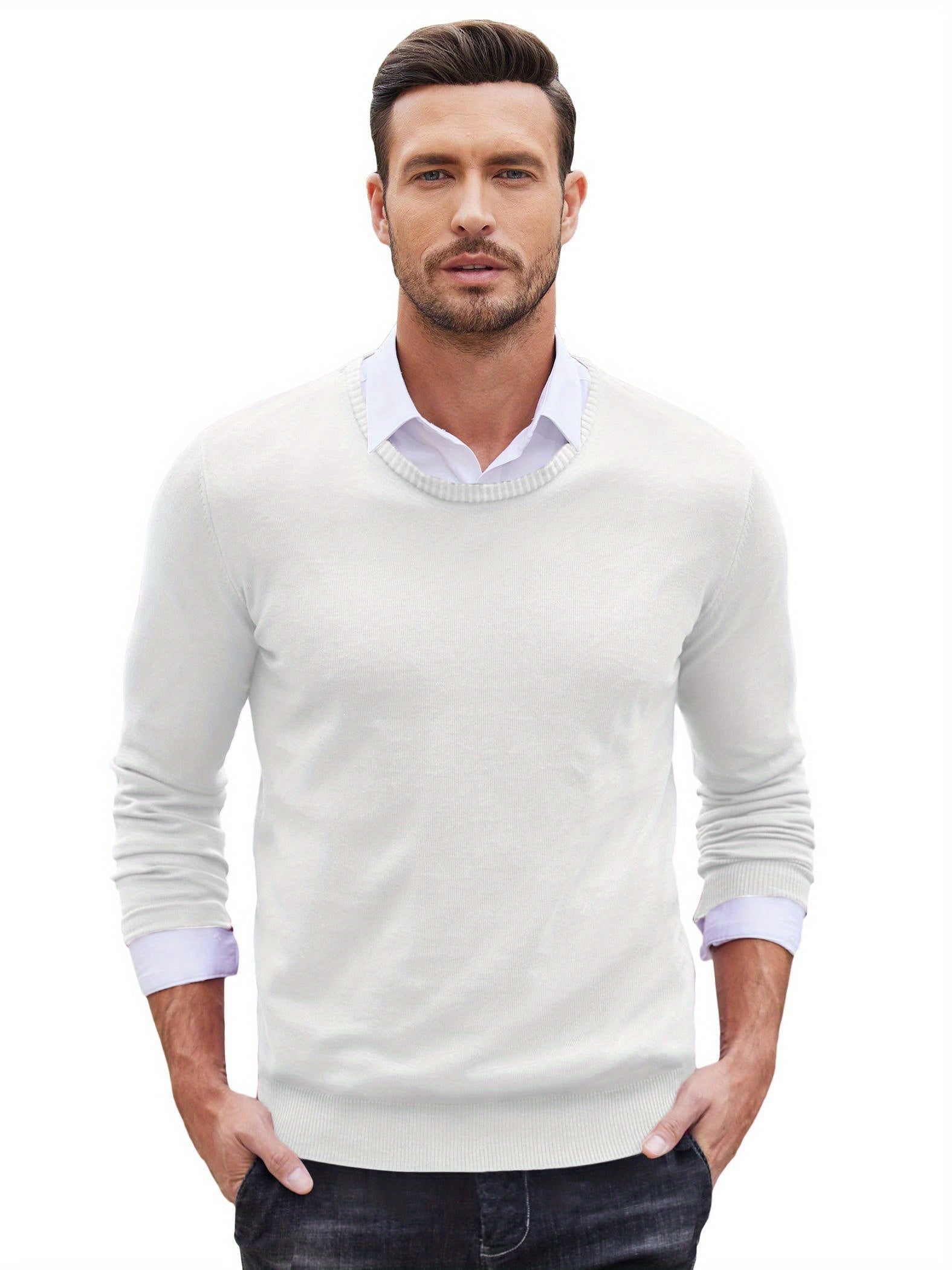 Men's Slim Fit Crew Neck Sweater