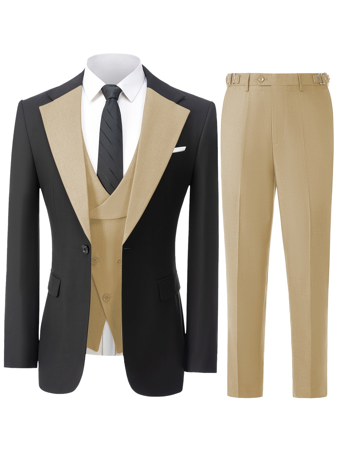Men's 3pcs Suit for Groom And Best Man