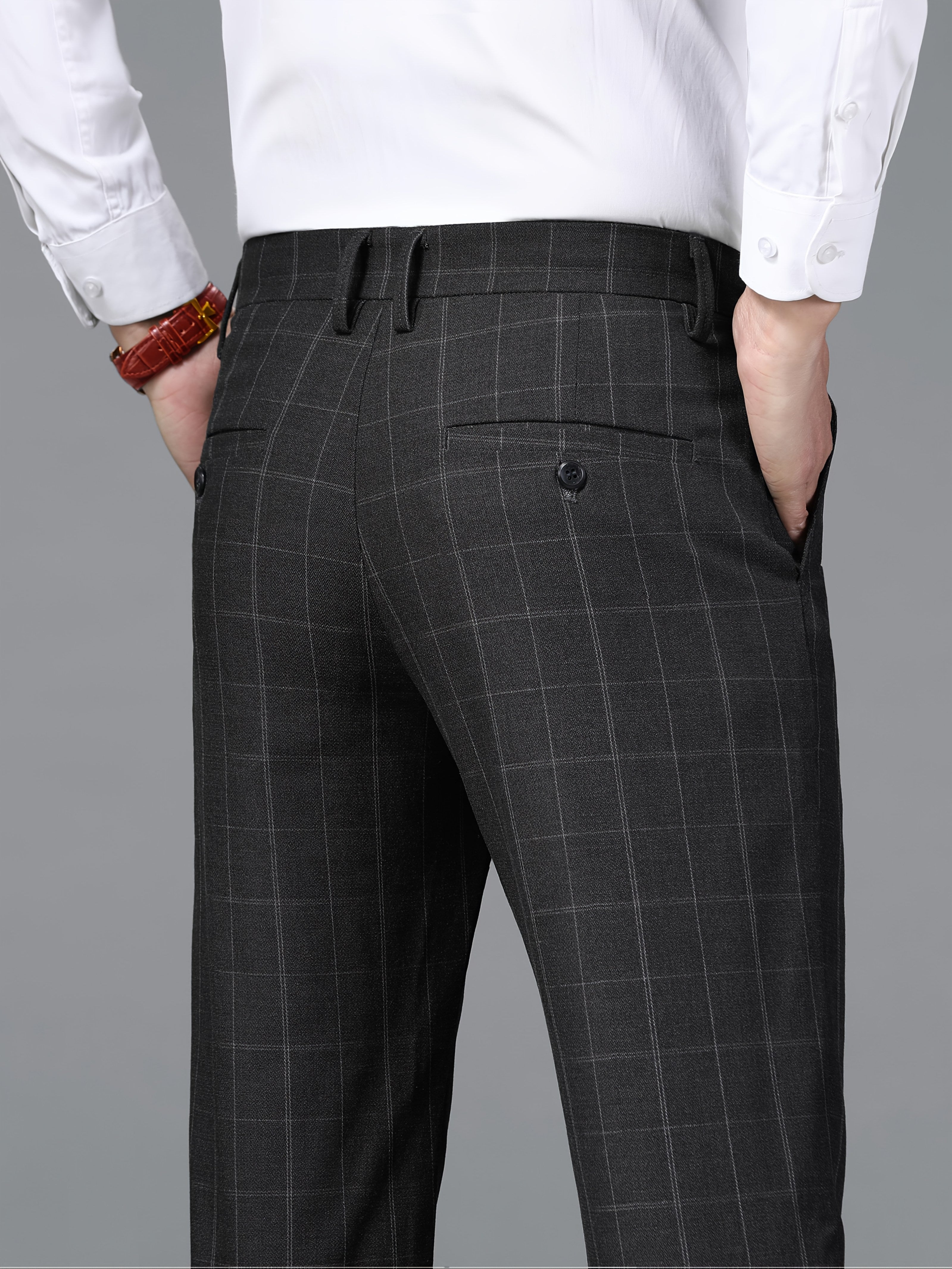 Men's Lightweight Checkered Dress Pants