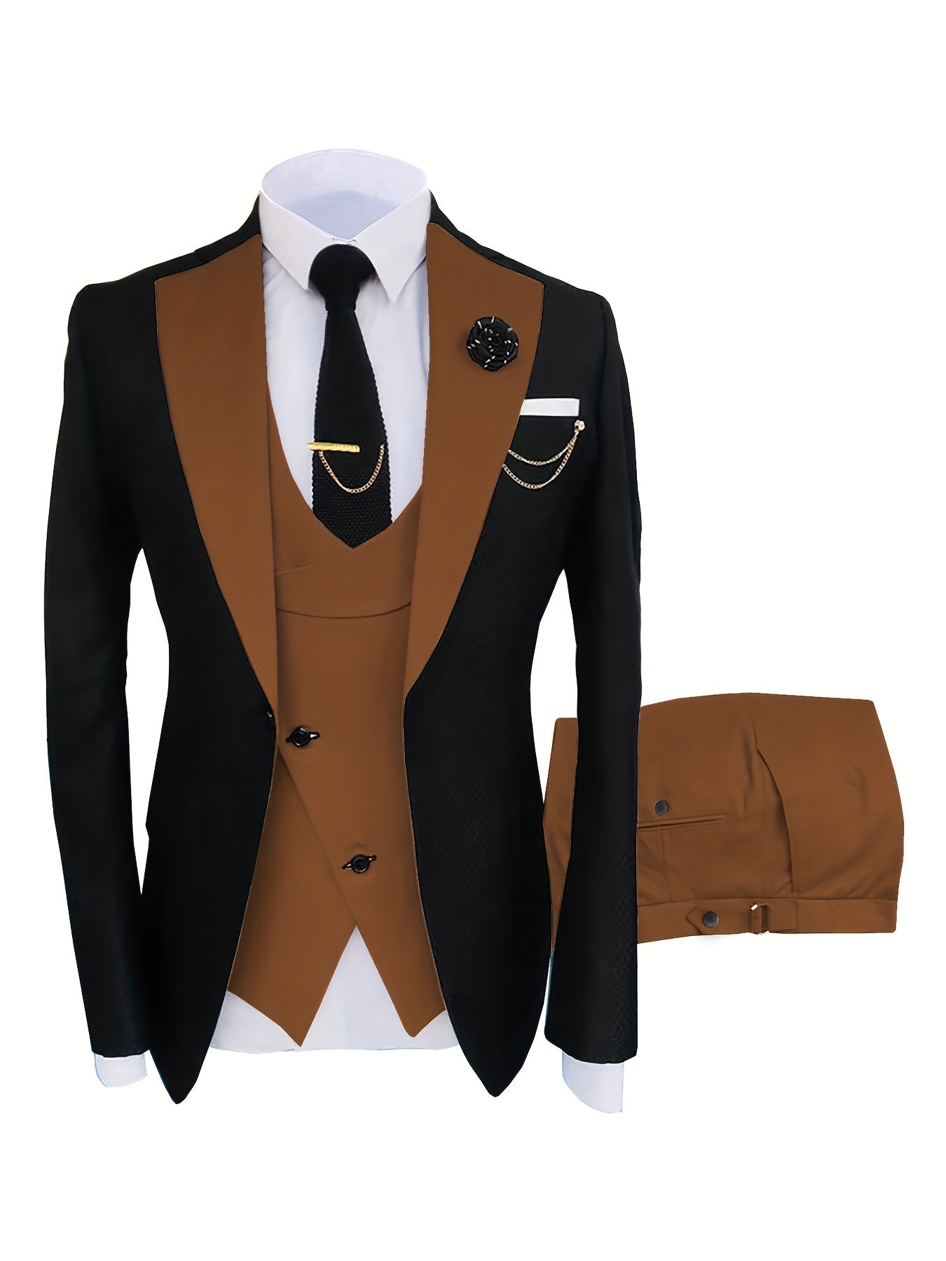 Men's 3pcs Suit for Groom And Best Man