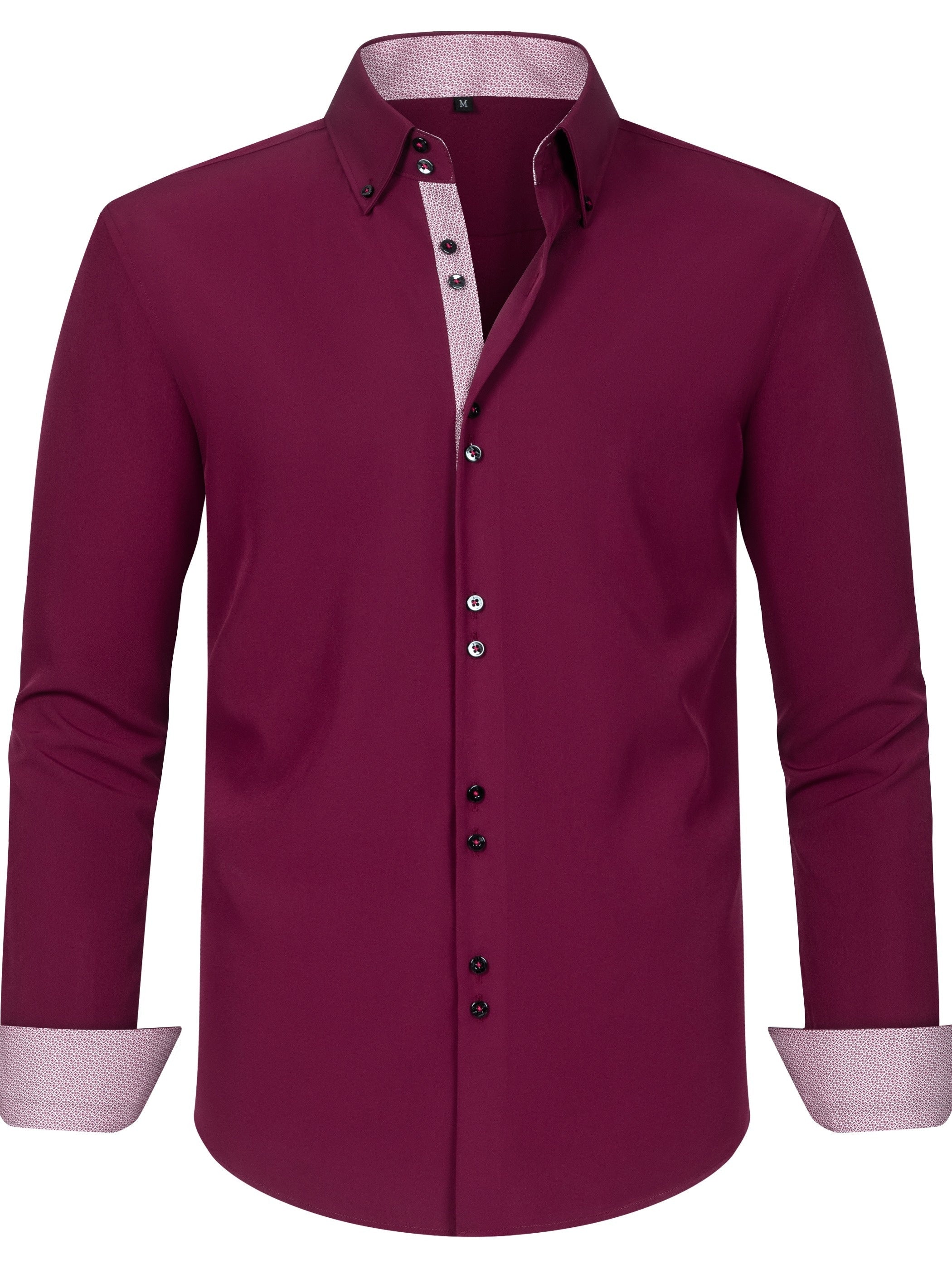 Men's Stylish  Long Sleeve Button-Up Shirt