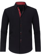 Men's Stylish  Long Sleeve Button-Up Shirt