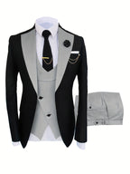 Men's 3pcs Suit for Groom And Best Man