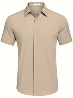 Lightweight Textured Men's Casual Short Sleeve