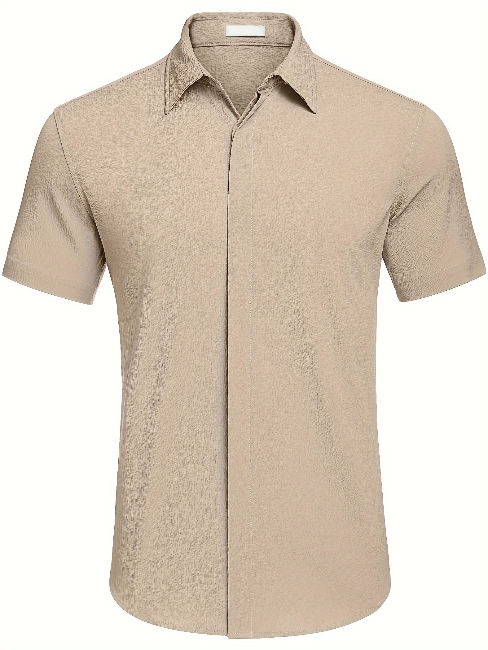 Lightweight Textured Men's Casual Short Sleeve