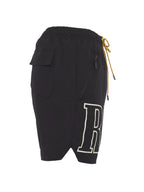 Trendsi black comfortable men's summer shorts with elastic waistband and side pockets