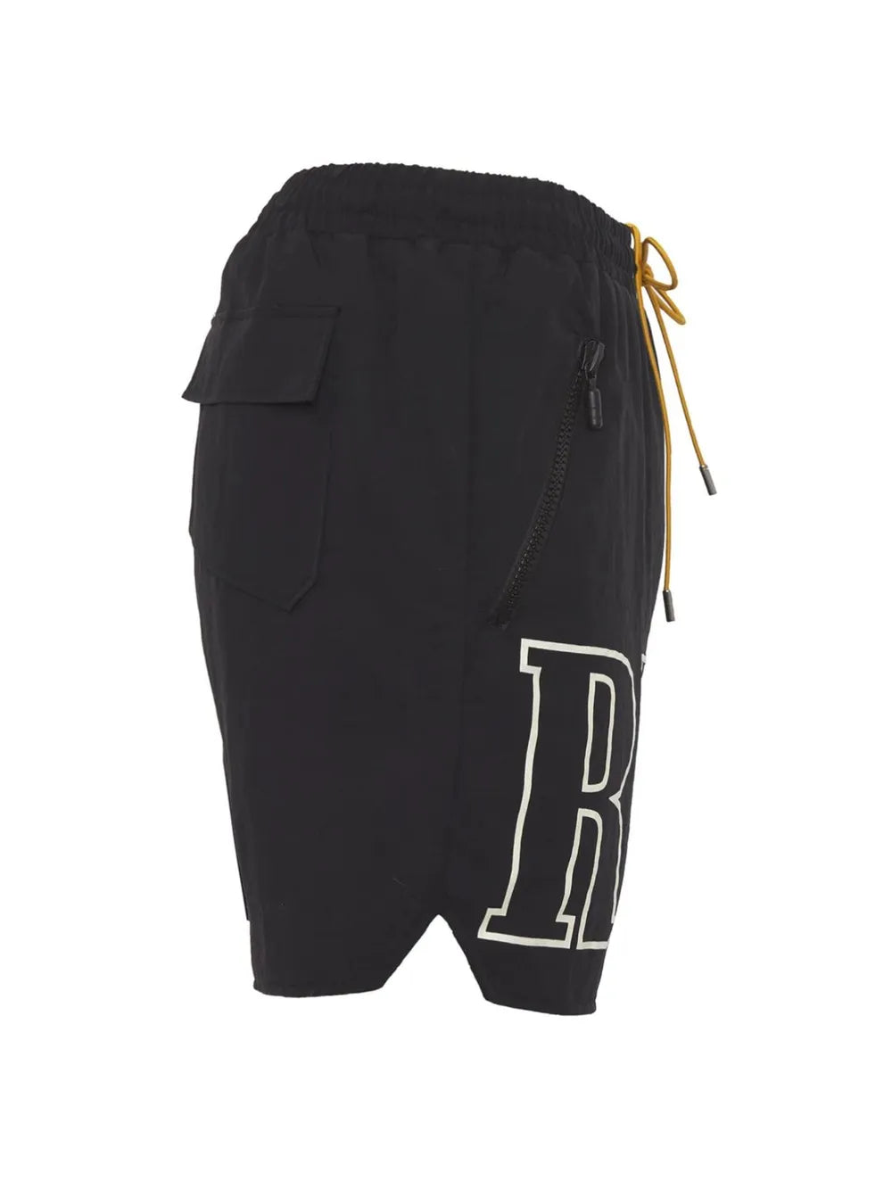 Trendsi black comfortable men's summer shorts with elastic waistband and side pockets