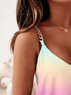 Trendsi sleeveless vest with chain straps in pastel colors v-neck summer top